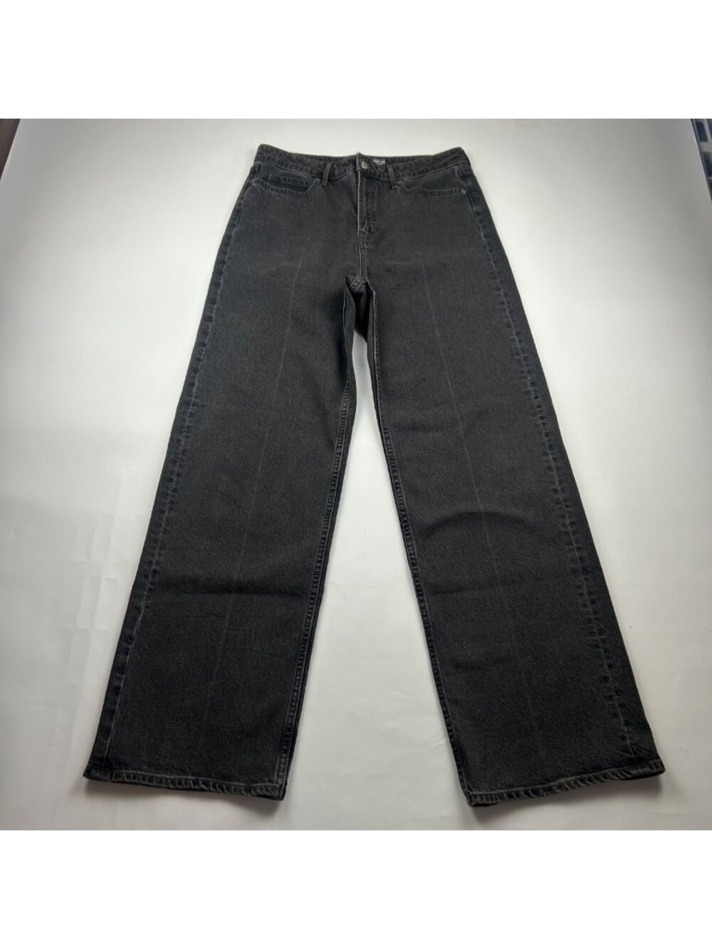 TALL Old Navy Washed Black Denim High Rise Wide Leg Jeans 10T
